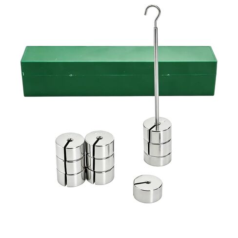 Frcctre Lab Slotted Mass Set, Chromium-Plated Metal Slotted Weights with Hanger and Case, Includes 10 Weights(100g) Total 1000g in Saudi Arabia