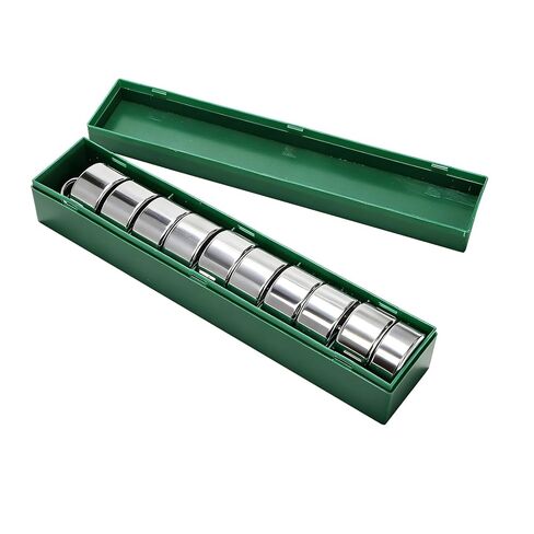 Frcctre Lab Slotted Mass Set, Chromium-Plated Metal Slotted Weights with Hanger and Case, Includes 10 Weights(100g) Total 1000g in Saudi Arabia