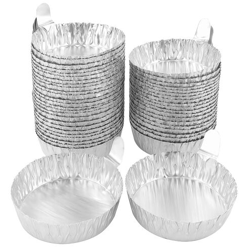 100PCS Aluminum Weighing Boats Reusable Foil Weighing Trays for Laboratory Use- Mini Sample Containers for Chemistry Scientific Applications in Kuwait