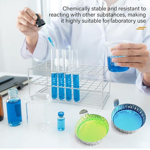 100PCS Aluminum Weighing Boats Reusable Foil Weighing Trays for Laboratory Use- Mini Sample Containers for Chemistry Scientific Applications in Kuwait