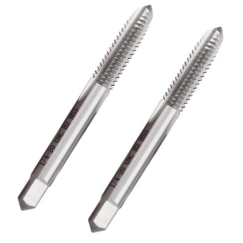 2pcs 1/4"-20 UNC High Speed Steel Tap Right Hand, M2 HSS Straight Fluted Machine Tap (1/4"-20) in Kuwait