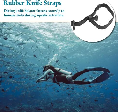 Cyrank Dive Knife Straps, Rubber Knife Straps Diving Snorkeling Belt Replacement Thickened Dive Belt for Snorkeling, Spearfishing, Diving in Saudi Arabia