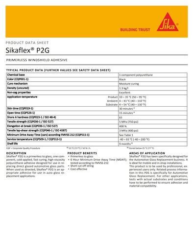 Sika SikaFlex P2G Primerless to Glass Windshield, Auto Glass Urethane Adhesive 300ml 10.1oz Cartridge (10) in Saudi Arabia