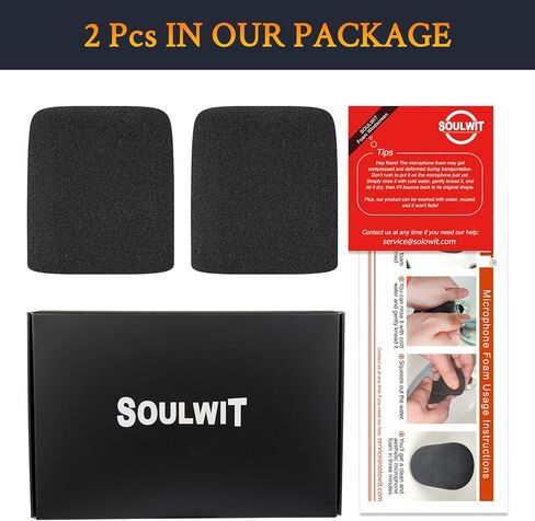 SOULWIT 2 قطعة ميكروفونات بوب فلتر لمكثف AKG Pro Audio C414 XLII/XLS، غطاء ميكروفون واقٍ من إسفنج الزجاج الأمامي - أسود in Saudi Arabia