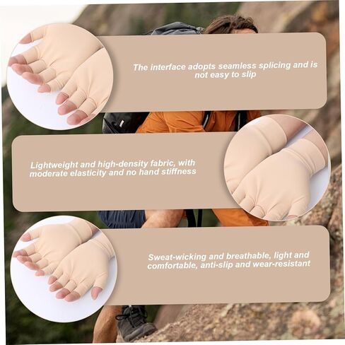 3 Pairs Anti-slip Fingerless Gloves Pressure Protector Gloves for Women Men Elderly in Saudi Arabia