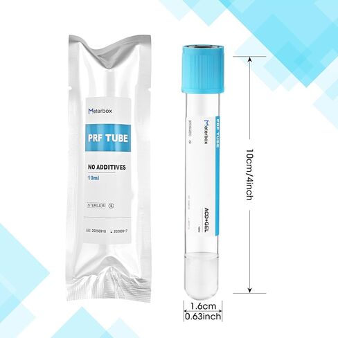 10ml PRP Tubes for PRP System, ACD and Gel Glass Tube, Individually Wrapped, 20 per Box in Kuwait