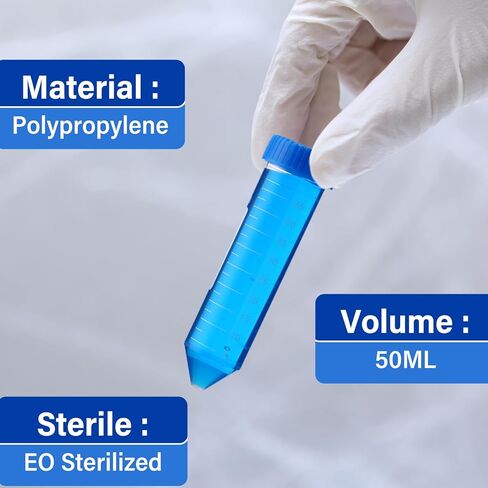 600 Pcs 50ml Plastic Centrifuge Test Tubes with Screw Caps and White Writing Labels Bulk Plastic Conical Test Tubes with Lids for Scientific Laboratory Graduation Markings in Kuwait