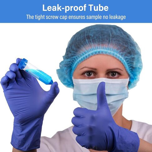 600 Pcs 50ml Plastic Centrifuge Test Tubes with Screw Caps and White Writing Labels Bulk Plastic Conical Test Tubes with Lids for Scientific Laboratory Graduation Markings in Kuwait