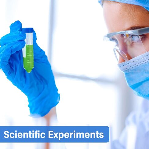 600 Pcs 50ml Plastic Centrifuge Test Tubes with Screw Caps and White Writing Labels Bulk Plastic Conical Test Tubes with Lids for Scientific Laboratory Graduation Markings in Kuwait