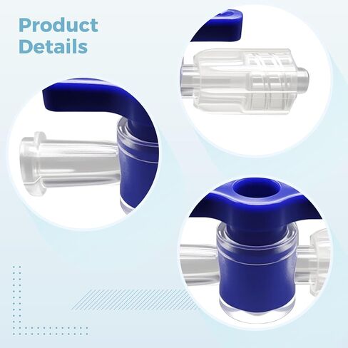 15 قطعة من محبس الإغلاق ثنائي الاتجاه، مقبض أزرق مع غطاء قفل، موصلات قفل Luer، مفتاح بلاستيكي للطباعة، مفيد لأغراض الطباعة ونقل السوائل in Kuwait