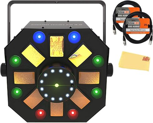 مجموعة إضاءة Chauvet DJ Swarm Wash FX ILS 4 في 1 ديربي/غسل/ستروب مع كابلين DMX وقماش تلميع أوستن بازار in Saudi Arabia