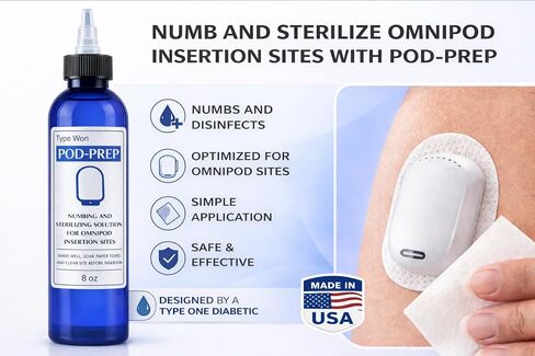 محلول التخدير والتعقيم من نوع Won Pod-Prep لمواقع إدخال Omnipod، والرقعة اللاصقة، وإعداد الرقعة الزائدة. in Saudi Arabia