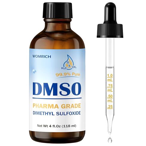 سائل Dmso 99.9 نقي - درجة صيدلانية DMSO - سائل DSMO (ثنائي ميثيل سلفوكسيد) - رائحة منخفضة وفعالية عالية - زجاجة زجاجية مع قطارة (4 أونصة سائلة) in Kuwait