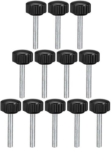 12pcs Knurled Clamping Knobs M4 X 30mm Zinc Plated Carbon Steel Thread 16mm Head in Saudi Arabia
