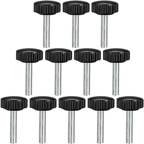 12pcs Knurled Clamping Knobs M4 X 30mm Zinc Plated Carbon Steel Thread 16mm Head in Saudi Arabia