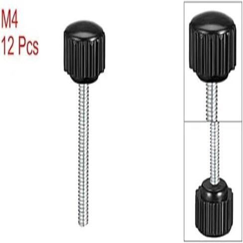 12pcs Knurled Clamping Knobs M4 X 30mm Zinc Plated Carbon Steel Thread 16mm Head in Saudi Arabia