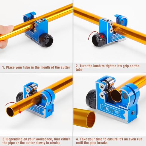 Wadeo Swage Tool HVAC SET Set ، Air Comple Copper Tube Swaging Tool ، Vipe Pipe Boring Drill Bits مع 6 بتات حفر مختلفة حجم 1/4 '، 3/8' '، 1/2' ، 5/8 '' ، 3/4 '' ، 7/8 '' in Saudi Arabia