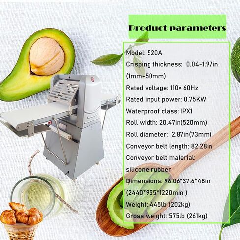 ماكينة فرد العجين التجارية، ماكينة ضغط العجين الدوارة ذات الوجهين، ماكينة صنع المعجنات الدنماركية التجارية العمودية، فطائر البيض، البيتزا، 110 فولت in Kuwait