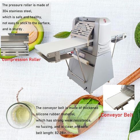 ماكينة فرد العجين التجارية، ماكينة ضغط العجين الدوارة ذات الوجهين، ماكينة صنع المعجنات الدنماركية التجارية العمودية، فطائر البيض، البيتزا، 110 فولت in Kuwait