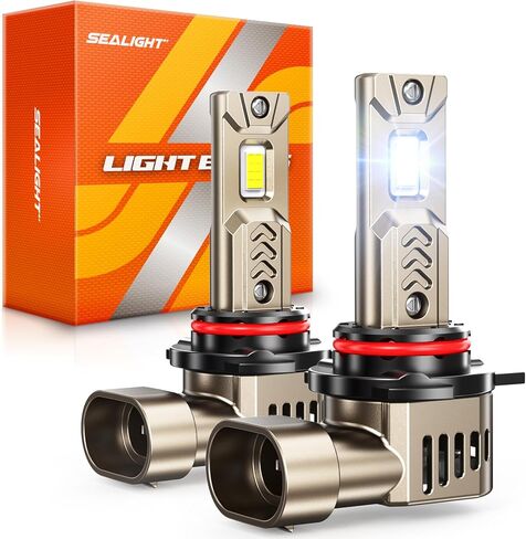 SEALIGHT 9012 HIR2 Light Bulbs, 34000LM 9X Super Brighter 6500K Cool White 9012 HIR2 LED Fog Bulbs with Fan, 1:1 Halogen Mini Size, Off-Road Lights with Plug N Play, Pack of 2 in Saudi Arabia