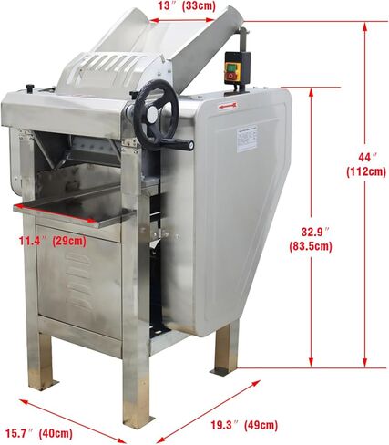 Electric Dough Sheeter 100KG/H Commercial High-speed Press Dough Machine Stainless Steel Pasta Dough Roller Sheeter Machine Roll Press Machine 110V in Kuwait