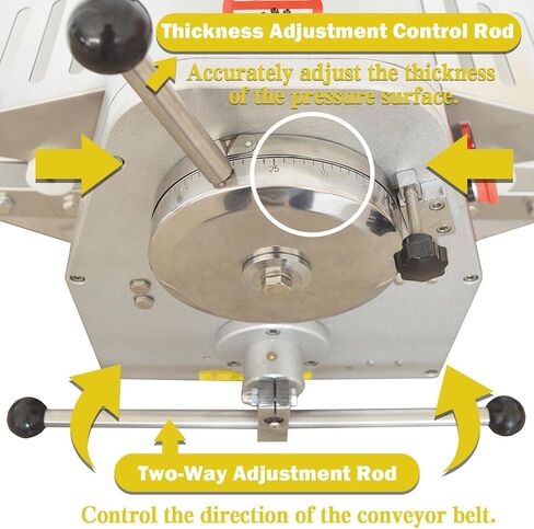 TECHTONGDA Commercial Dough Sheeter Pasta Roller Dough Press Machine Fondant Flattener Pizza Pastry Sheeter with 70.9x19.7" Conveyor Belt Bakery Equipment in Saudi Arabia