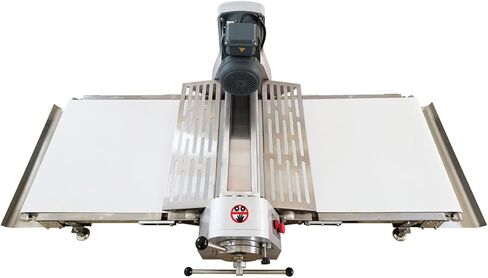 ماكينة فرد العجين التجارية، ماكينة ضغط العجين الأسطوانية ذات الوجهين، ماكينة صنع المعجنات الدنماركية التجارية، فطائر البيض، البيتزا، حجم الحزام: 70.9 بوصة * 23.6 بوصة، 110 فولت in Kuwait