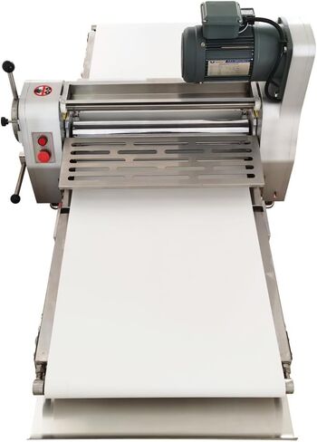 ماكينة فرد العجين التجارية، ماكينة ضغط العجين الأسطوانية ذات الوجهين، ماكينة صنع المعجنات الدنماركية التجارية، فطائر البيض، البيتزا، حجم الحزام: 70.9 بوصة * 23.6 بوصة، 110 فولت in Kuwait