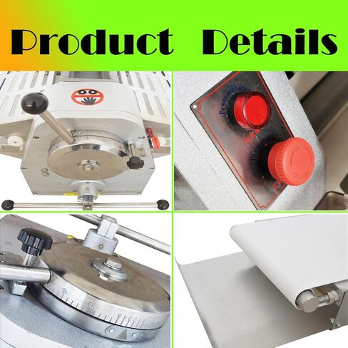 ماكينة فرد العجين التجارية، ماكينة ضغط العجين الأسطوانية ذات الوجهين، ماكينة صنع المعجنات الدنماركية التجارية، فطائر البيض، البيتزا، حجم الحزام: 70.9 بوصة * 23.6 بوصة، 110 فولت in Kuwait