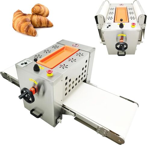 TECHTONGDA Electric Dough Sheeter Machine Countertop Fondant Sheeter Laminated Dough Machine Mini Pastry Press Making Machine with 49x13.8" Conveyor Belt for Croissant Fondant Puff Pastry Icing in Saudi Arabia