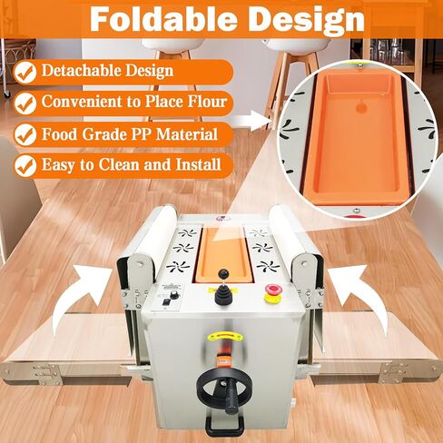 TECHTONGDA Electric Dough Sheeter Machine Countertop Fondant Sheeter Laminated Dough Machine Mini Pastry Press Making Machine with 49x13.8" Conveyor Belt for Croissant Fondant Puff Pastry Icing in Saudi Arabia