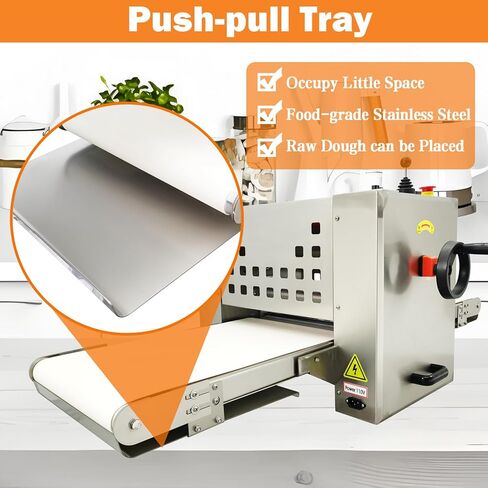TECHTONGDA Electric Dough Sheeter Machine Countertop Fondant Sheeter Laminated Dough Machine Mini Pastry Press Making Machine with 49x13.8" Conveyor Belt for Croissant Fondant Puff Pastry Icing in Saudi Arabia