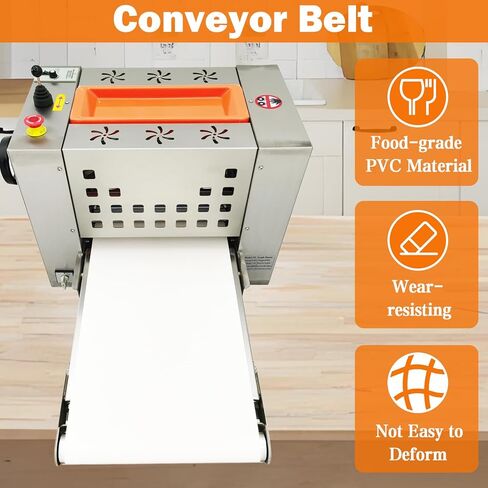 TECHTONGDA Electric Dough Sheeter Machine Countertop Fondant Sheeter Laminated Dough Machine Mini Pastry Press Making Machine with 49x13.8" Conveyor Belt for Croissant Fondant Puff Pastry Icing in Saudi Arabia