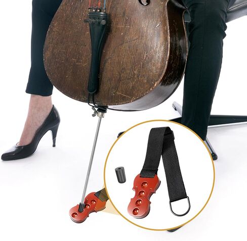 سدادة Novabright Cello Endpin مع 2 واقيات أرضية مطاطية من خشب التشيلو Endpin Rest مرساة غير قابلة للانزلاق حامل 4 فتحات مع حزام من النايلون لتعزيز الثبات أثناء أداء التدريب in Kuwait