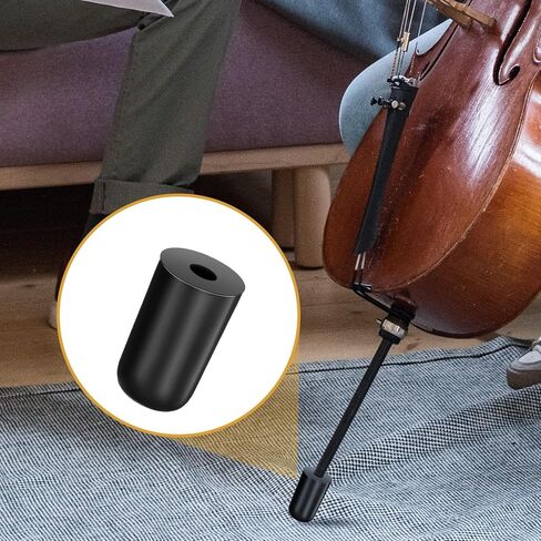 سدادة Novabright Cello Endpin مع 2 واقيات أرضية مطاطية من خشب التشيلو Endpin Rest مرساة غير قابلة للانزلاق حامل 4 فتحات مع حزام من النايلون لتعزيز الثبات أثناء أداء التدريب in Kuwait