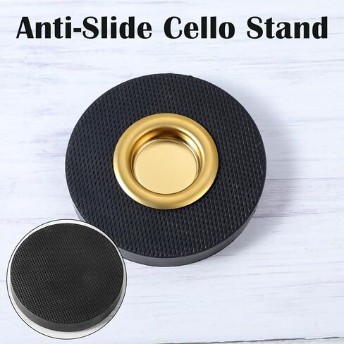 Cello Rock Stop Stand, Rock Stop Endpin Stand Holder with Reinforced Brass Base for Practice Performance in Saudi Arabia