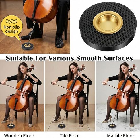 Cello Rock Stop Stand, Rock Stop Endpin Stand Holder with Reinforced Brass Base for Practice Performance in Saudi Arabia