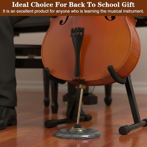 Cello Stopper Rubber, Slipstop Endpin Rest for Cello Endpin Stopper with Reinforced Brass Cup & Rubber Mat Anti-Slip Base, Abs Anti-Slide Brass Stop, Instrument Accessory Christmas Gift in Kuwait