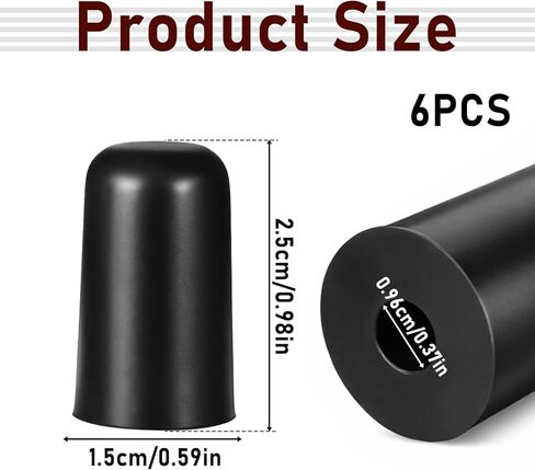 6 Pcs Cello Rock Stop Cello Endpin Stopper Endpin Rubber Tip Black Slipstop Holder Rubber Tip Plug End Pin Cap Protector for Practice Performance, Prevent Movement and Slipping in Kuwait