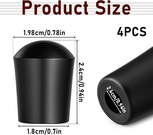 4PCS Cello Endpin Rubber Tip Cello Endpin Stopper Black Slipstop Holder Rubber Tip Plug End Pin Cap Protector for Practice Performance, Prevent Movement and Slipping in Kuwait