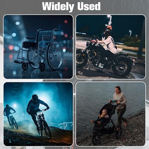 10 Pcs Black Reflective Tape, Waterproof Bike Reflectors, Reflectors for Night Riding for Motorcycles Scooters Bike Helmets Stroller in Saudi Arabia