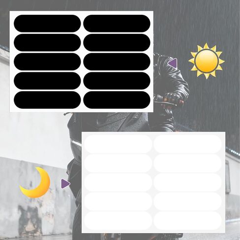 10 Pcs Black Reflective Tape, Waterproof Bike Reflectors, Reflectors for Night Riding for Motorcycles Scooters Bike Helmets Stroller in Saudi Arabia