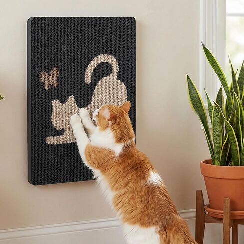 Ownpets Cat Scratching Board, Wall-Mounted Cat Scratcher (Black) in Kuwait