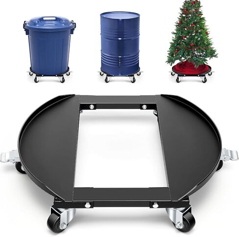 KEDSUM 55 Gallon Drum Dolly, Anti-Tip 6-Wheel Heavy Duty Drum Dolly, Large Panel for Versatile Use in 20-55 Gal Drums & Barrel, Steel Dollies Up to 2000-Pound Capacity for Garages Warehouse Workshop in Kuwait