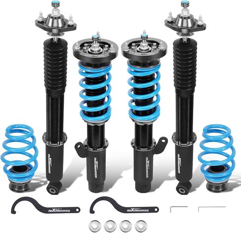 MaxPeedingRods Coilover لـ BMW E46 1998-2007 ، 24 مستويات مجموعة التعليق قابلة للتعديل ، دعامات امتصاص الصدمات القابلة للتعديل ، لخفض مجموعة T6. in Kuwait