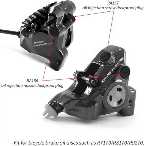 Bleed Oil Port Dust Plugs + Bleed Screw Rubber Caps for Shimano 105 Ultegra Dura-Ace Hydraulic Disc Brake Calipers, Silicone Dust & Water Protection Caps for Brake Bleed Ports and Nipples in Saudi Arabia