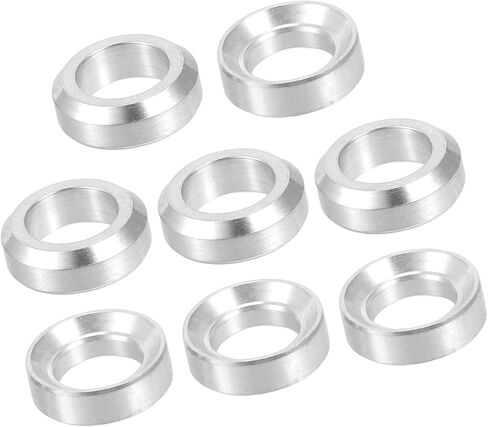 8 Pcs M6x5.5 Universal Bicycle Bolt Brake Screw Washer Bolts - MTB Mountain Bike Bicycle Concave Convex Balancer - Titanium Alloy Silver Tone Auto Replacement Parts in Saudi Arabia