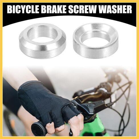 8 Pcs M6x5.5 Universal Bicycle Bolt Brake Screw Washer Bolts - MTB Mountain Bike Bicycle Concave Convex Balancer - Titanium Alloy Silver Tone Auto Replacement Parts in Saudi Arabia