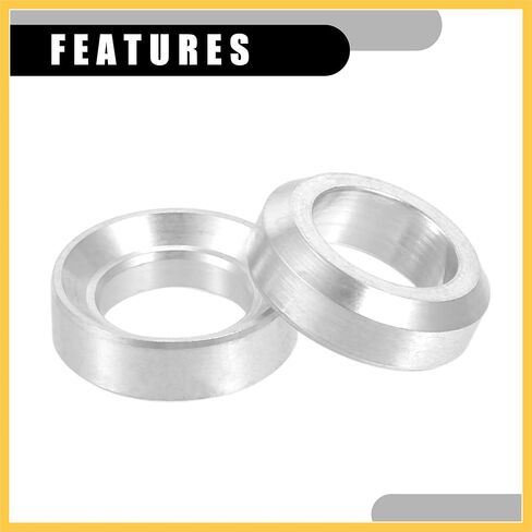 8 Pcs M6x5.5 Universal Bicycle Bolt Brake Screw Washer Bolts - MTB Mountain Bike Bicycle Concave Convex Balancer - Titanium Alloy Silver Tone Auto Replacement Parts in Saudi Arabia