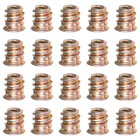 20 قطعة M5x10mm إدراج الخيوط، الأثاث المكسرات الكربون الصلب عرافة محرك الخيوط إدراج الموضوع السحابة موصل لتشكيلة الأثاث الخشبي in Saudi Arabia